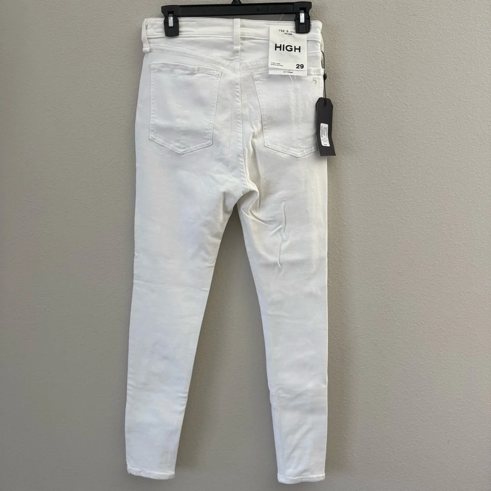 Rag & Bone Nina High Rise Ankle Skinny Jeans White 29 NWT - Picture 5 of 8